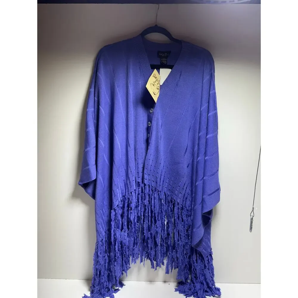 Patti LaBelle Women’s Silk Blend Spring Easter Knit Cape Lavender New One Size